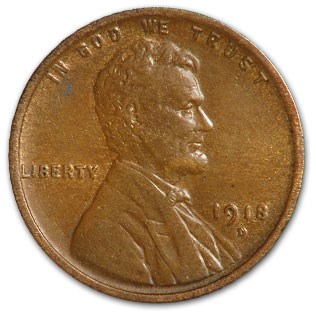 1918-D Lincoln Cent XF 1918-D Lincoln Cent XF